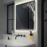 Espejo LED Cuadrado | Control por interruptor de pared | Luz blanca neutra - Reyze Seria Good Vibes Model 8